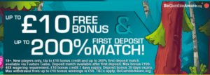 deposit match welcome bonus