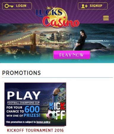  Play Games at Lucks Casino