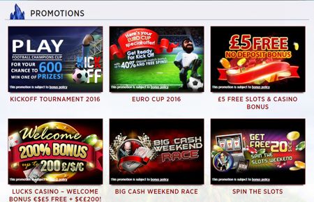 lucks casino deposit promo