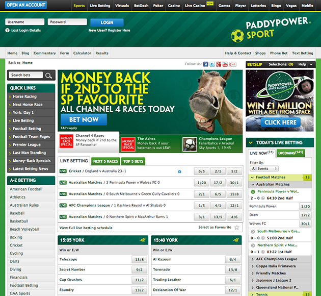 Paddy Power Online Sports Betting