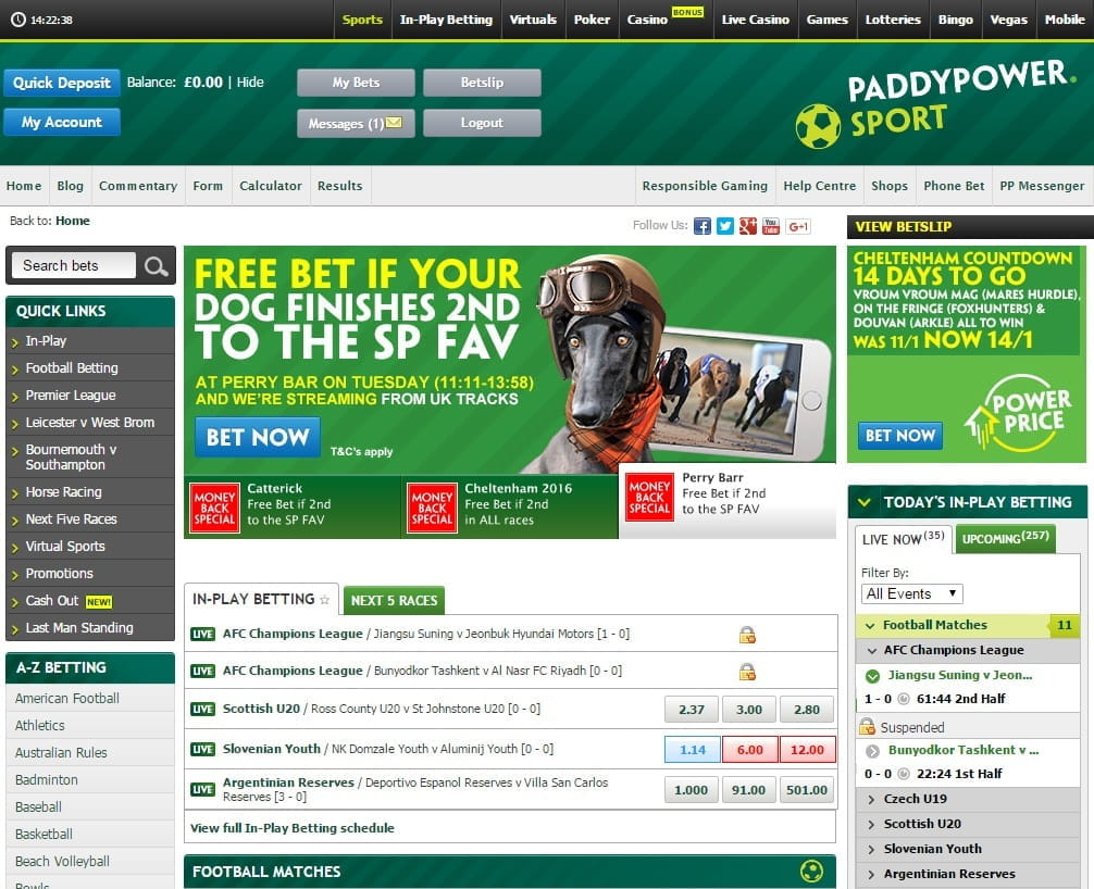 Paddy Power Online Sports Betting